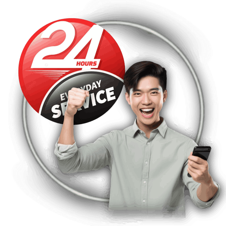 ติดต่อเราได้ตลอด 24 ชม.